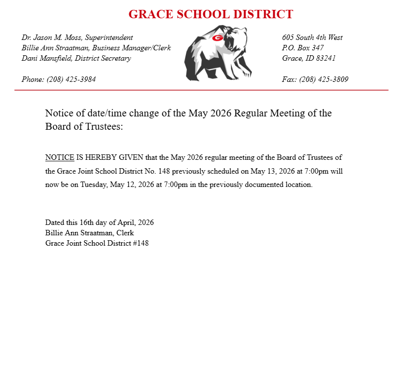 May 2026 SB Mtg.